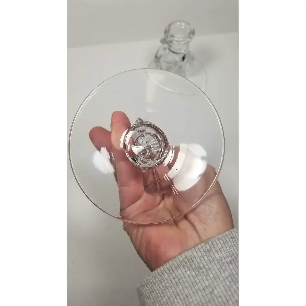 Vintage Fostoria Century Clear Glass Candle Holders Pair Taper Candlesticks